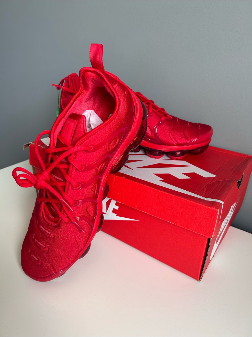 Nike Red VaporMax Plus All-Red Sneakers